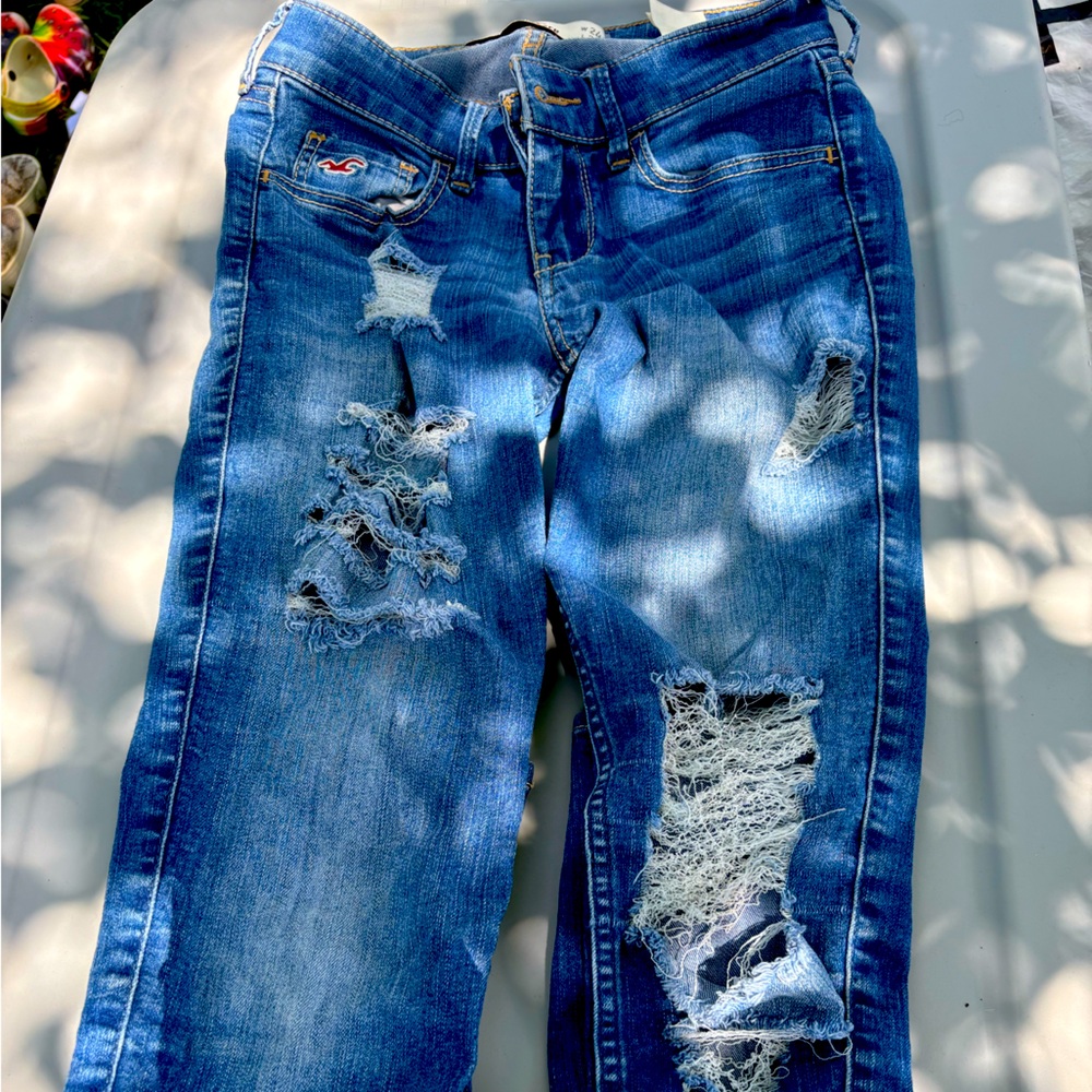 Hollister Low Cut Ripped Skinny Jeans